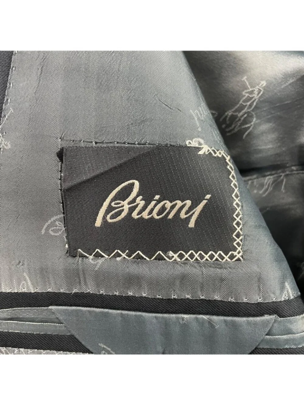 Brioni Men's Nomentano 100% Wool 2-Button Blazer Shiny Black • Italy • 44R US